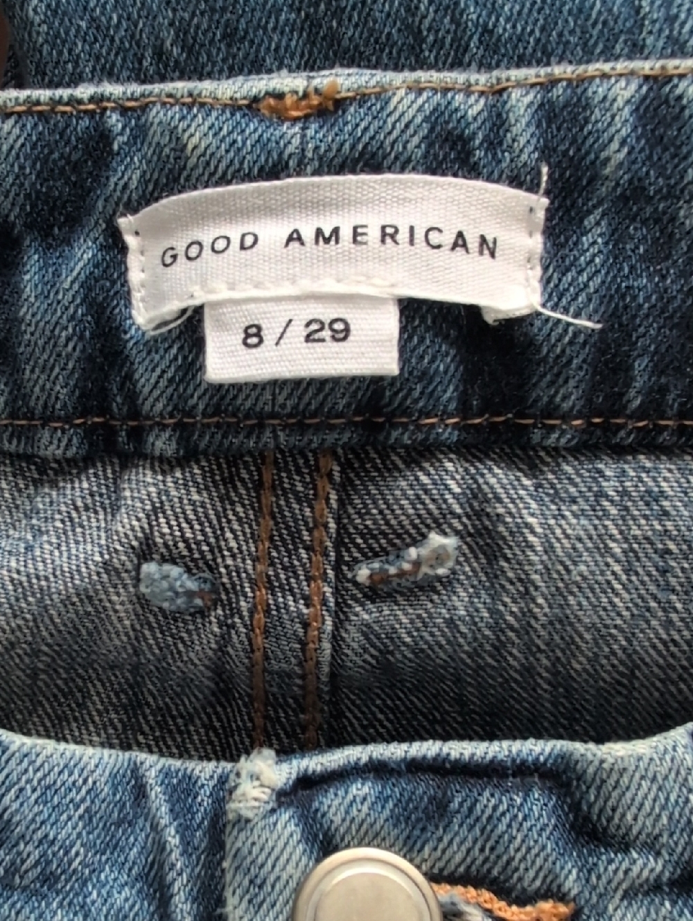 New Good American Good Boy Double Slit Ankle Jeans Size 8 - Picture 11 of 17